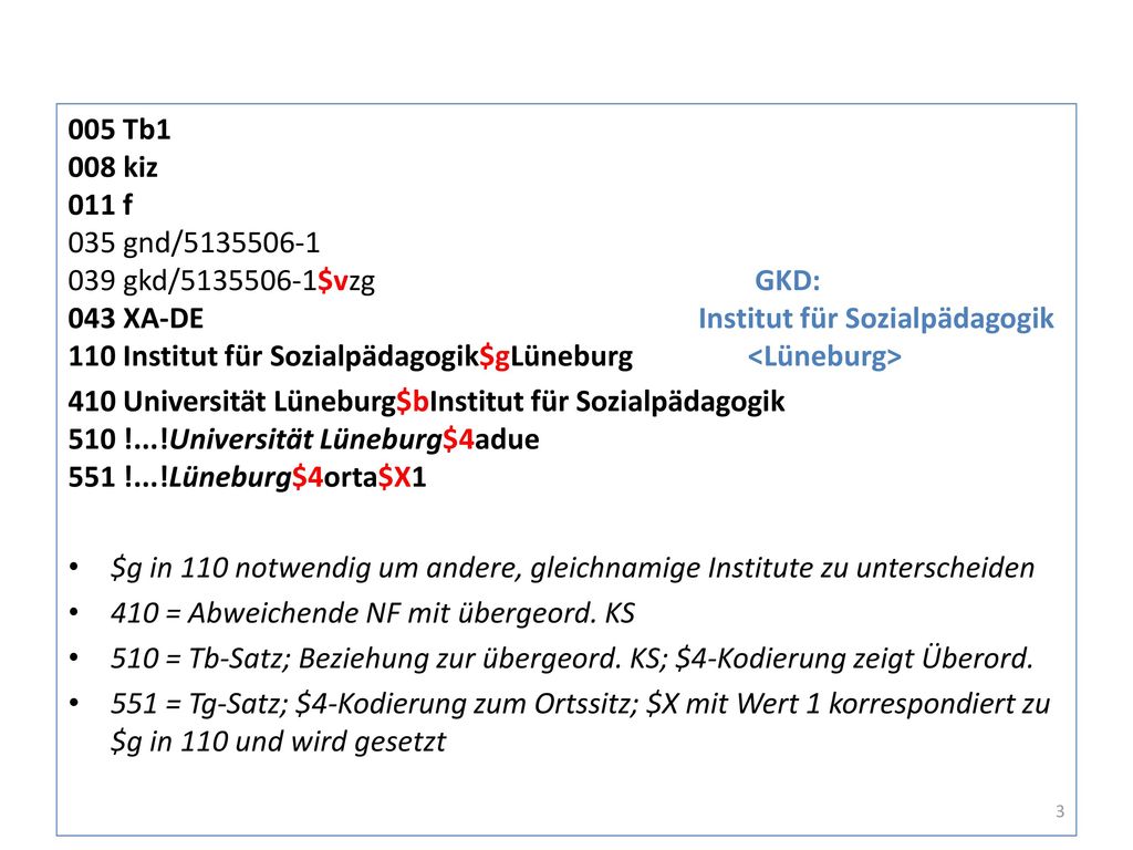 005 Tb1 008 kiz 011 f 035 gnd/ gkd/ $vzg
