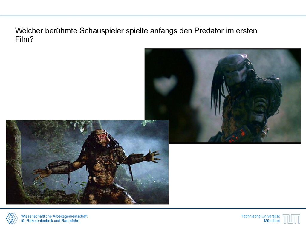 Welcher berühmte Schauspieler spielte anfangs den Predator im ersten Film