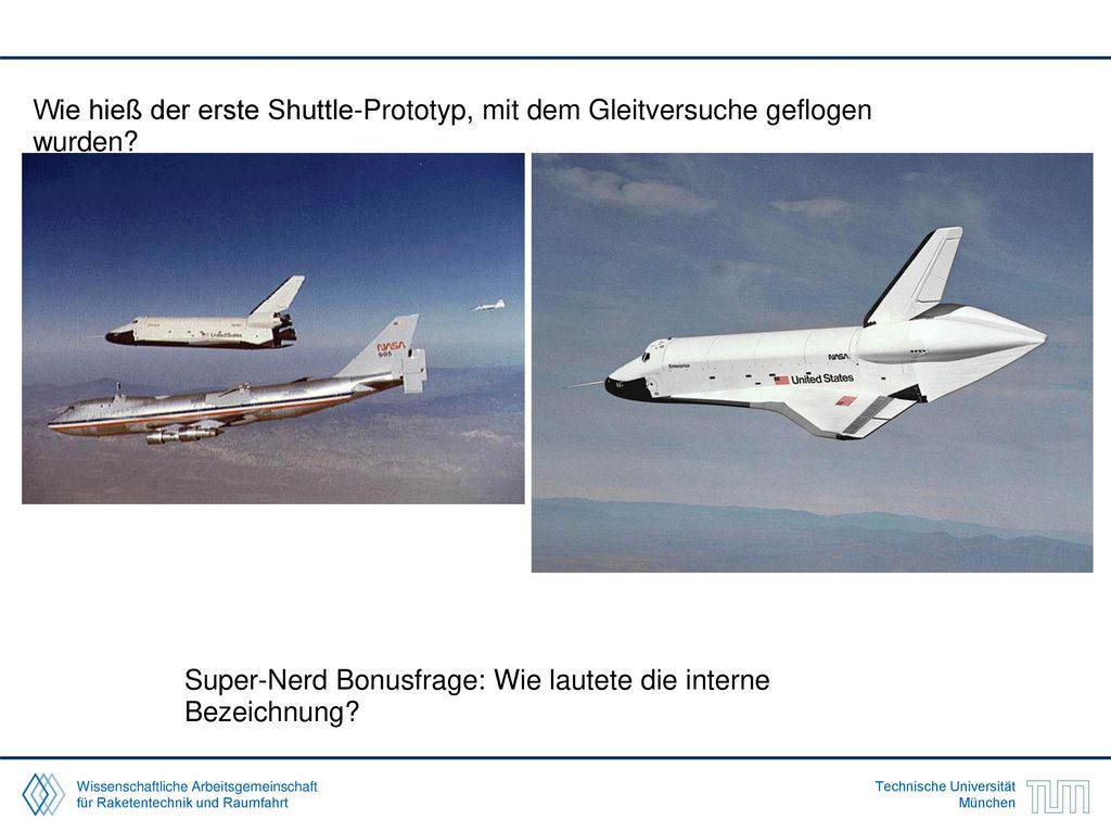 Wie hieß der erste Shuttle-Prototyp, mit dem Gleitversuche geflogen wurden