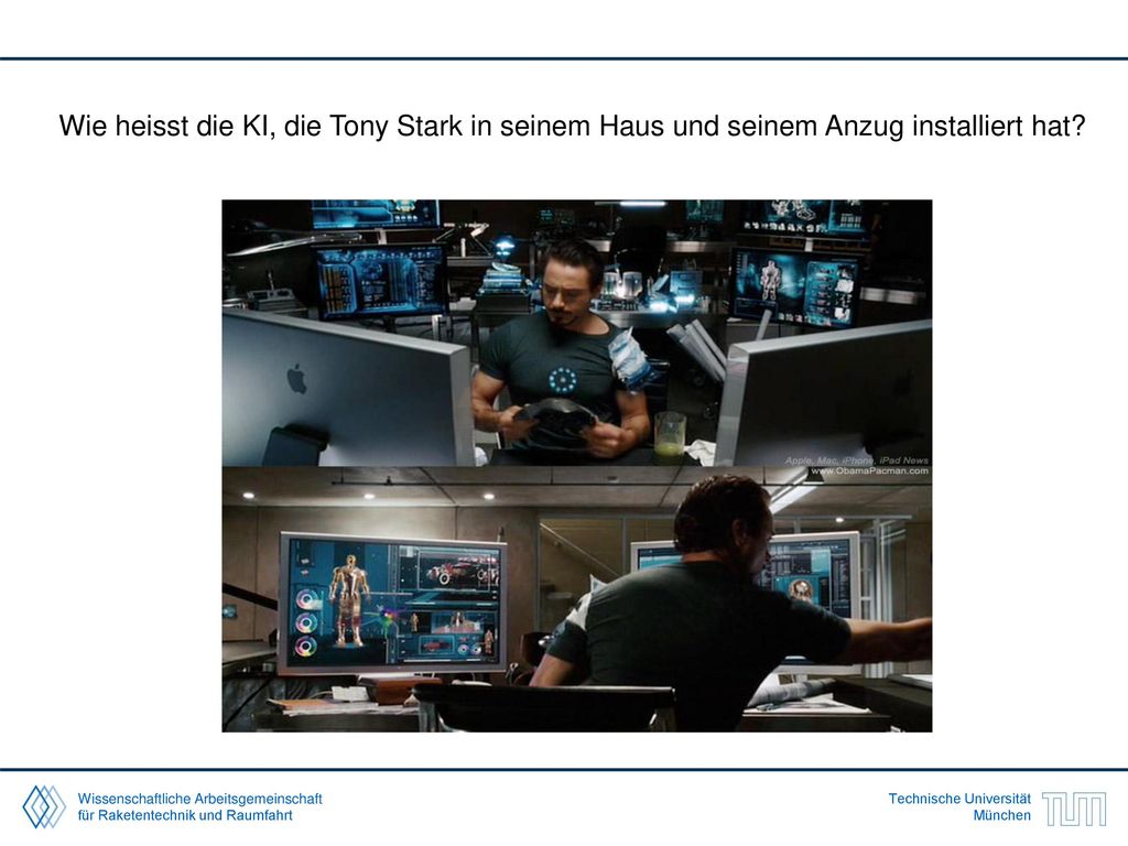 Wie heisst die KI, die Tony Stark in seinem Haus und seinem Anzug installiert hat