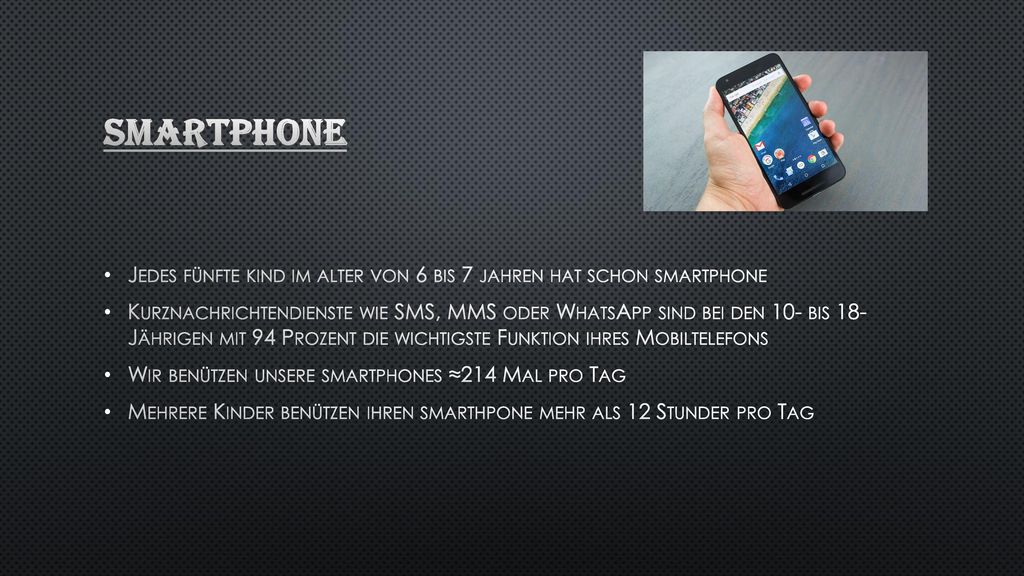 Smartphone Jedes fünfte kind im alter von 6 bis 7 jahren hat schon smartphone.