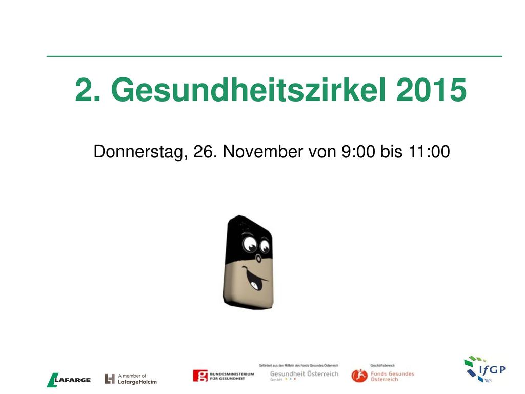 Donnerstag, 26. November von 9:00 bis 11:00