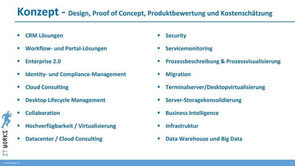 Konzept - Design, Proof of Concept, Produktbewertung und Kostenschätzung