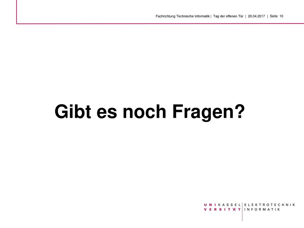 Fachrichtung Technische Informatik | Tag der offenen Tür |