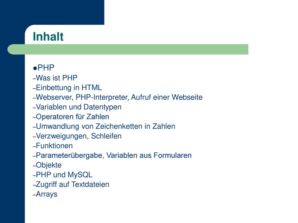 Web Programmierung Php Ppt Herunterladen