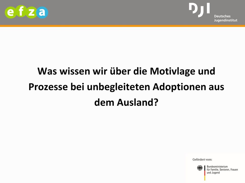 Was wissen wir über die Motivlage und Prozesse bei unbegleiteten Adoptionen aus dem Ausland