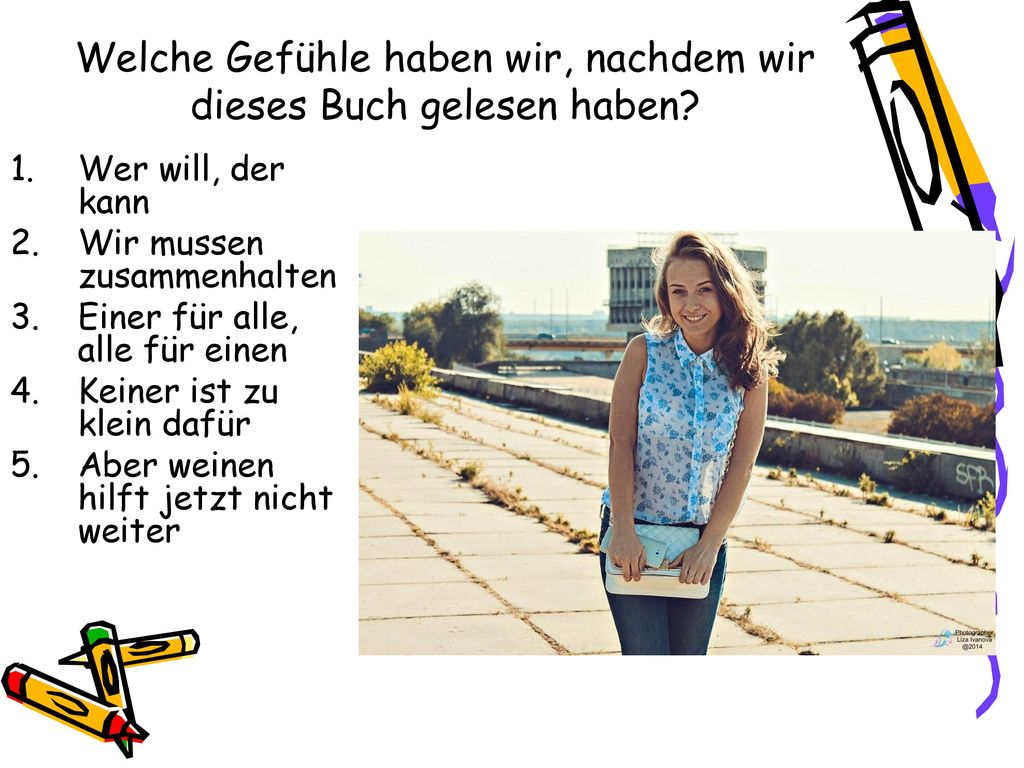Welche Gefühle haben wir, nachdem wir dieses Buch gelesen haben