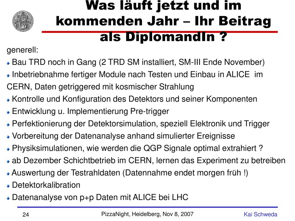 Was läuft jetzt und im kommenden Jahr – Ihr Beitrag als DiplomandIn