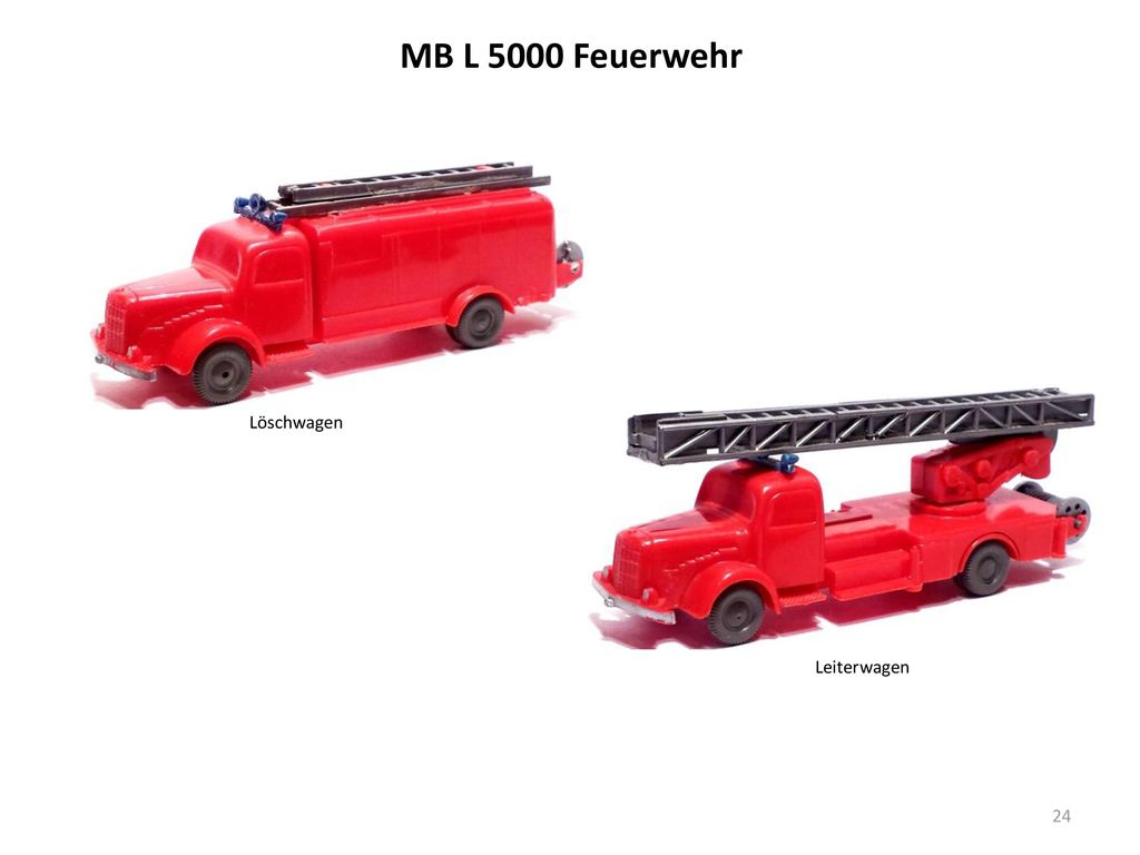 MB L 5000 Feuerwehr Löschwagen Leiterwagen