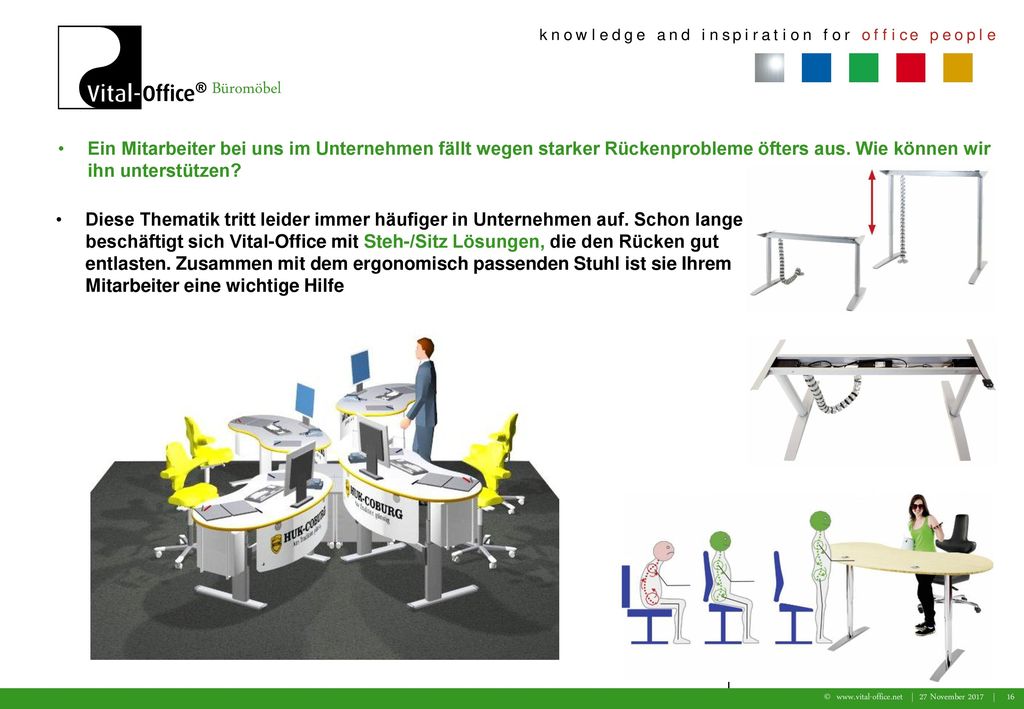 Ein Mitarbeiter bei uns im Unternehmen fällt wegen starker Rückenprobleme öfters aus. Wie können wir ihn unterstützen
