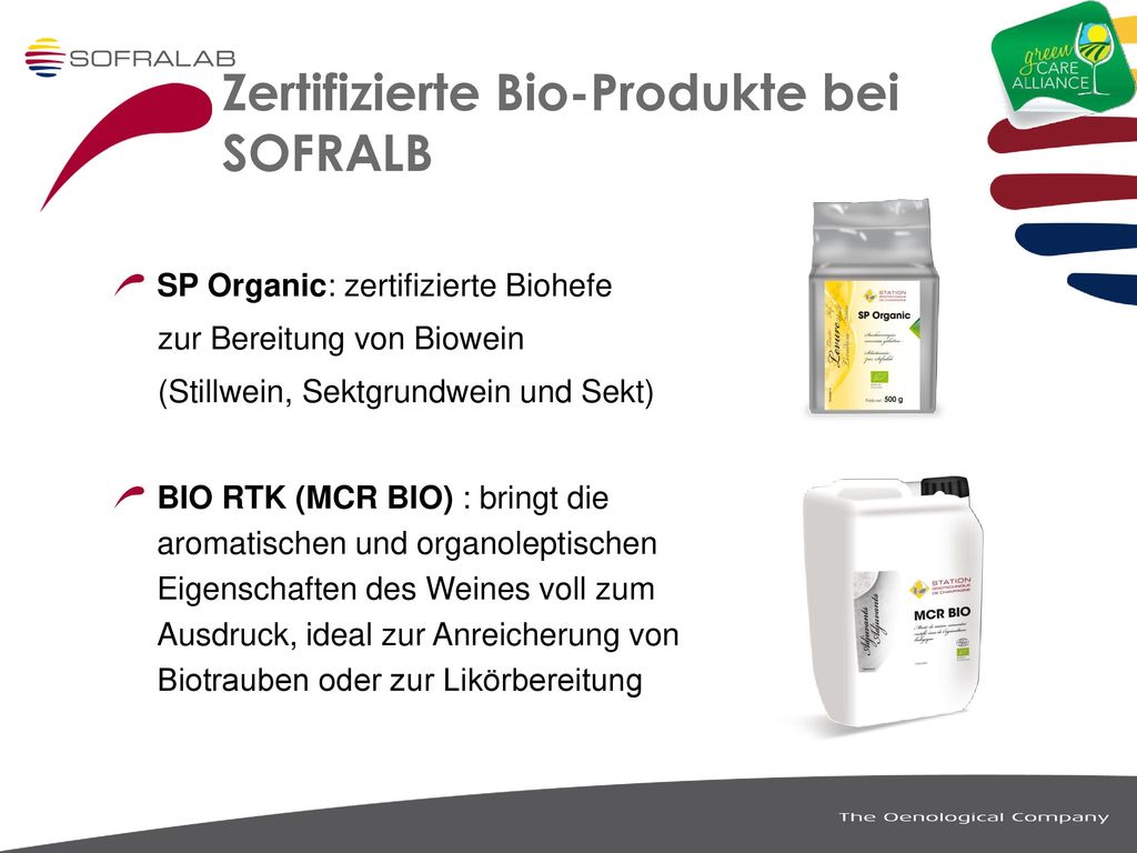 Zertifizierte Bio-Produkte bei SOFRALB