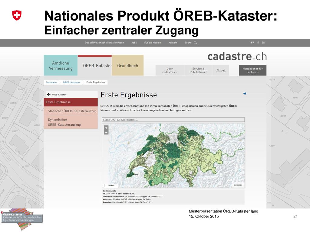 Nationales Produkt ÖREB-Kataster: Einfacher zentraler Zugang