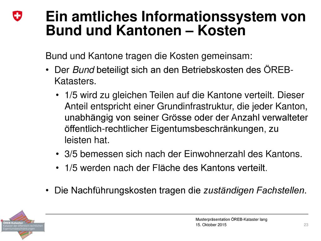 Ein amtliches Informationssystem von Bund und Kantonen – Kosten