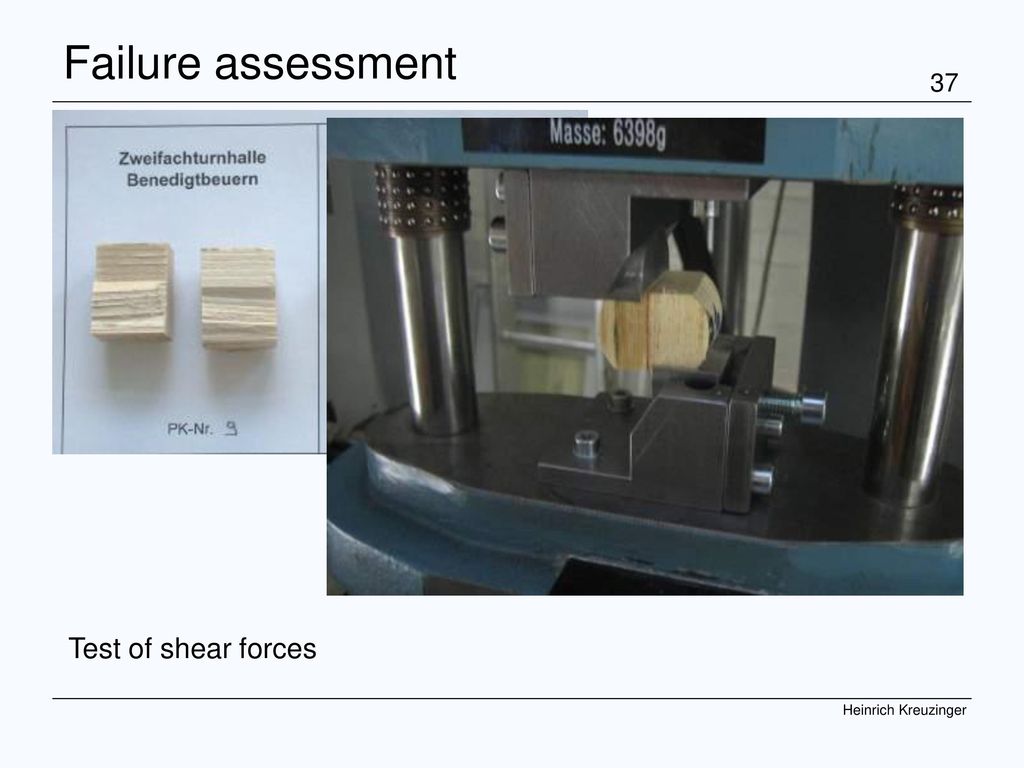 COST Graz 07 Kreuzinger Failure assessment Test of shear forces