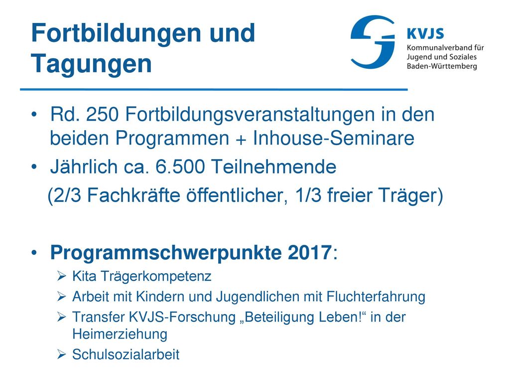 Fortbildungen und Tagungen
