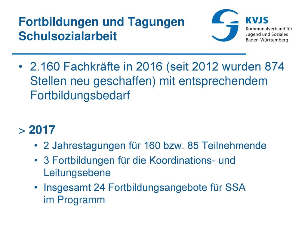 Fortbildungen und Tagungen Schulsozialarbeit