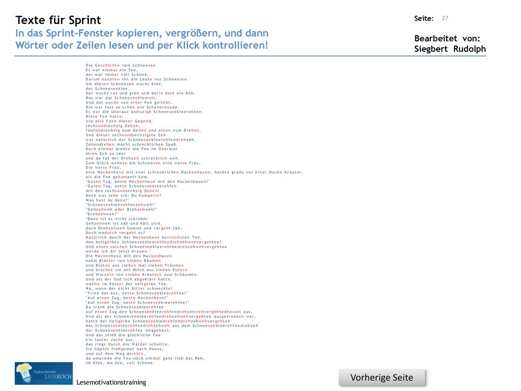 Texte für Sprint In das Sprint-Fenster kopieren, vergrößern, und dann