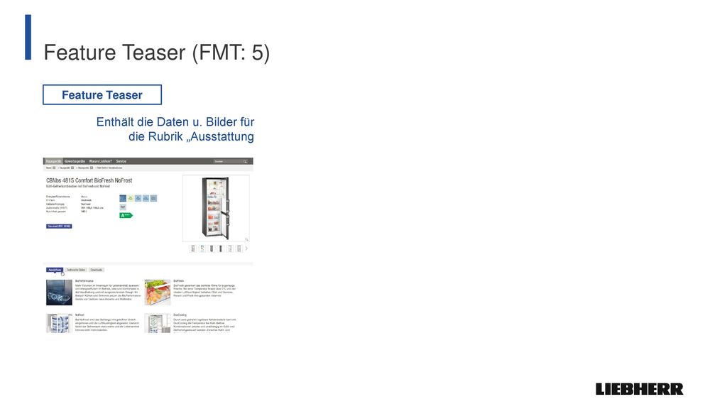 Feature Teaser (FMT: 5) Enthält die Daten u. Bilder für