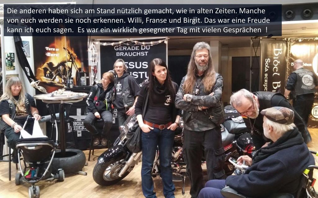 Die anderen haben sich am Stand nützlich gemacht, wie in alten Zeiten