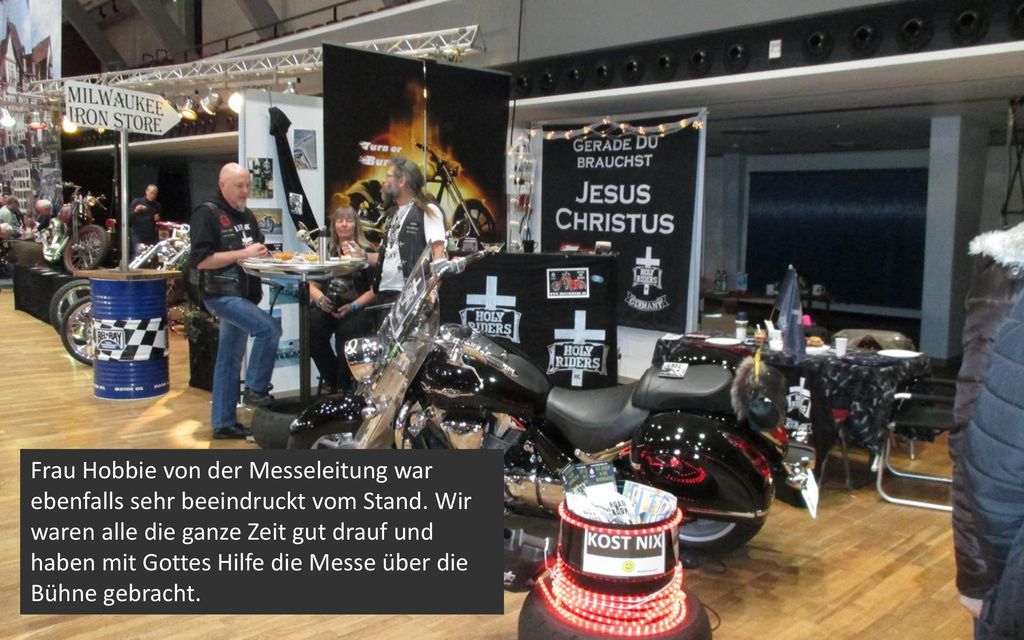 Frau Hobbie von der Messeleitung war ebenfalls sehr beeindruckt vom Stand.