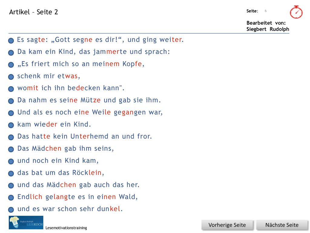Es sagte: „Gott segne es dir! , und ging weiter.