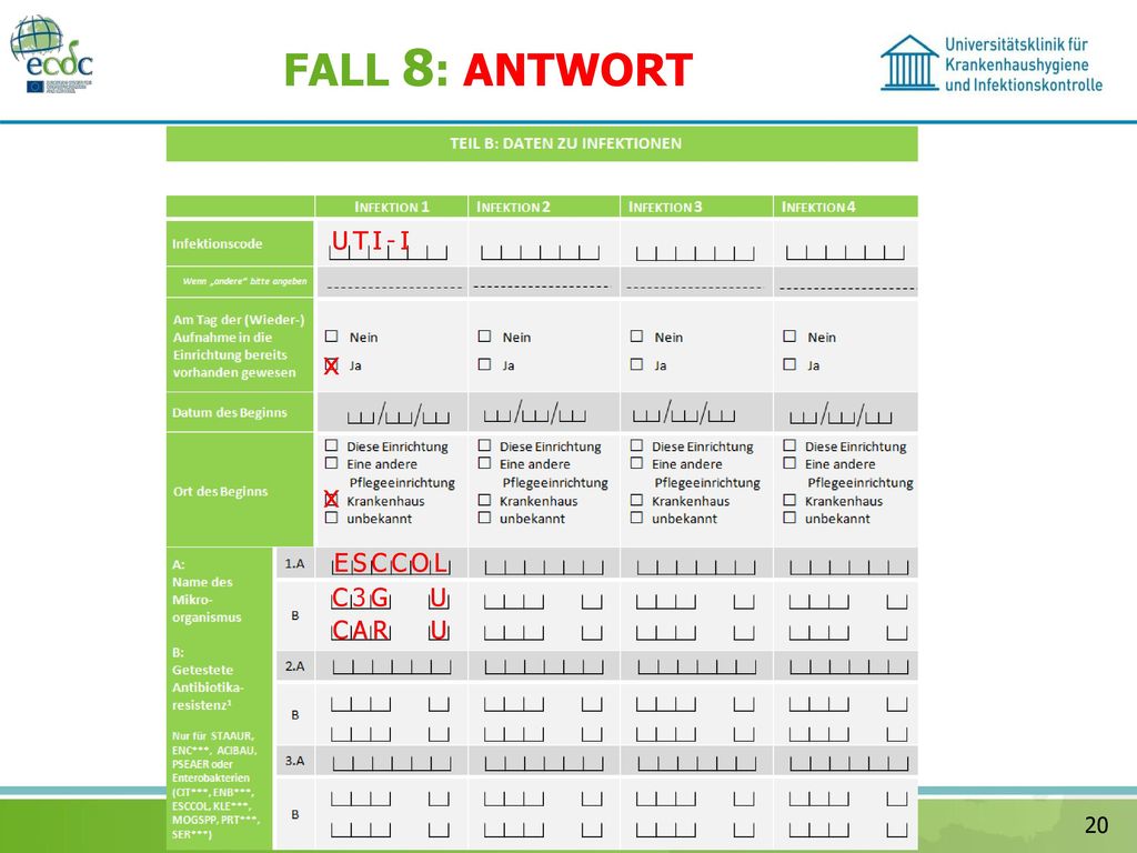 FALL 8: ANTWORT UTI-I x x ESCCOL C3G U CAR U