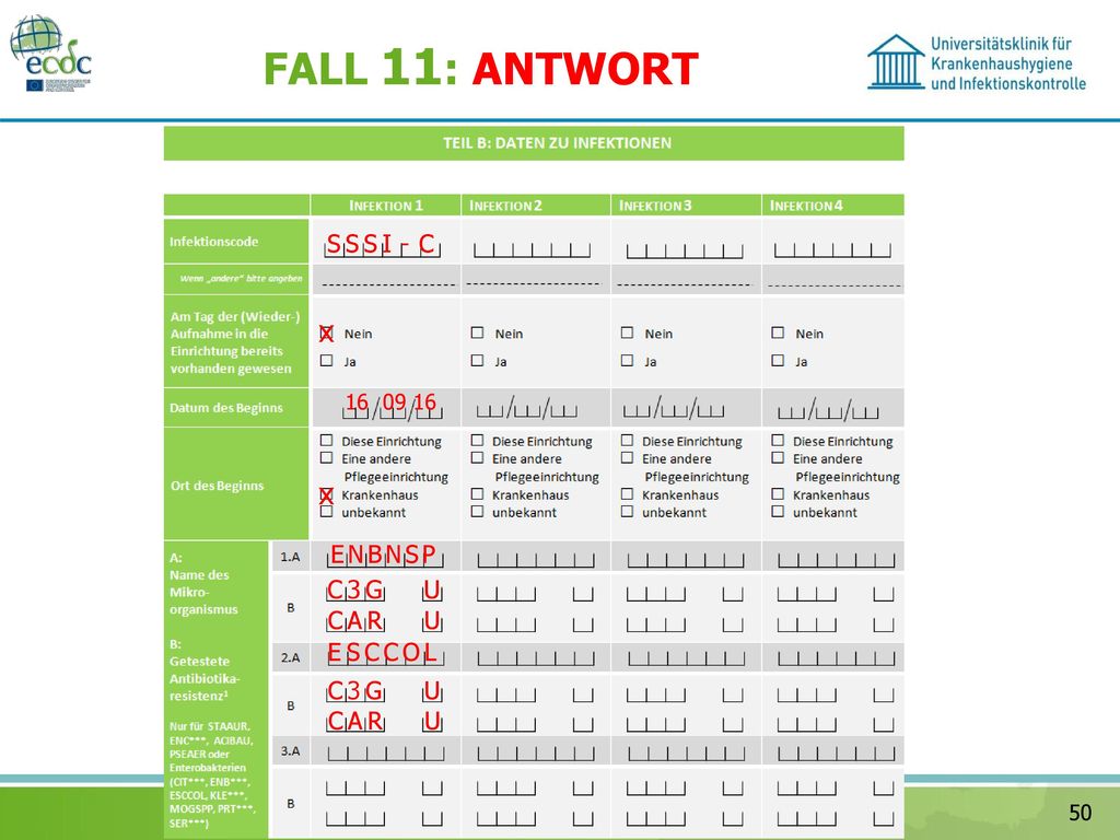 FALL 11: ANTWORT x x SSSI-C ENBNSP C3G U CAR U ESCCOL C3G U CAR U