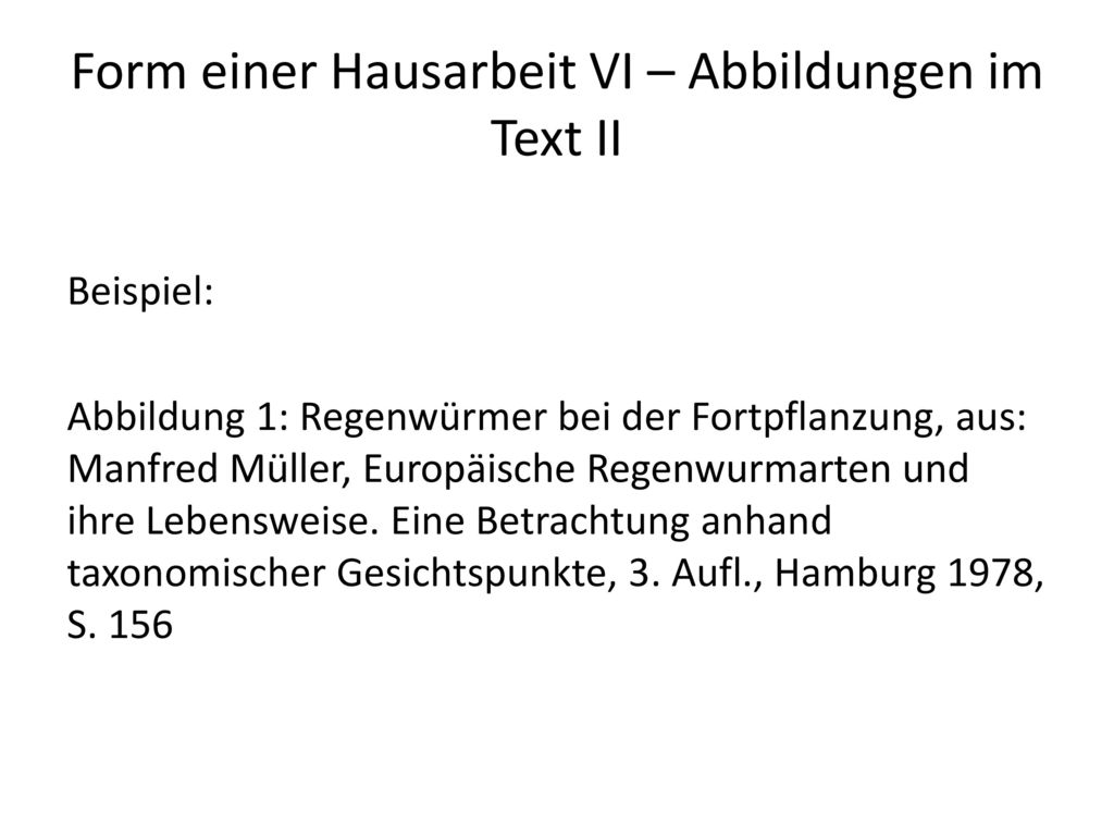 Form einer Hausarbeit VI – Abbildungen im Text II