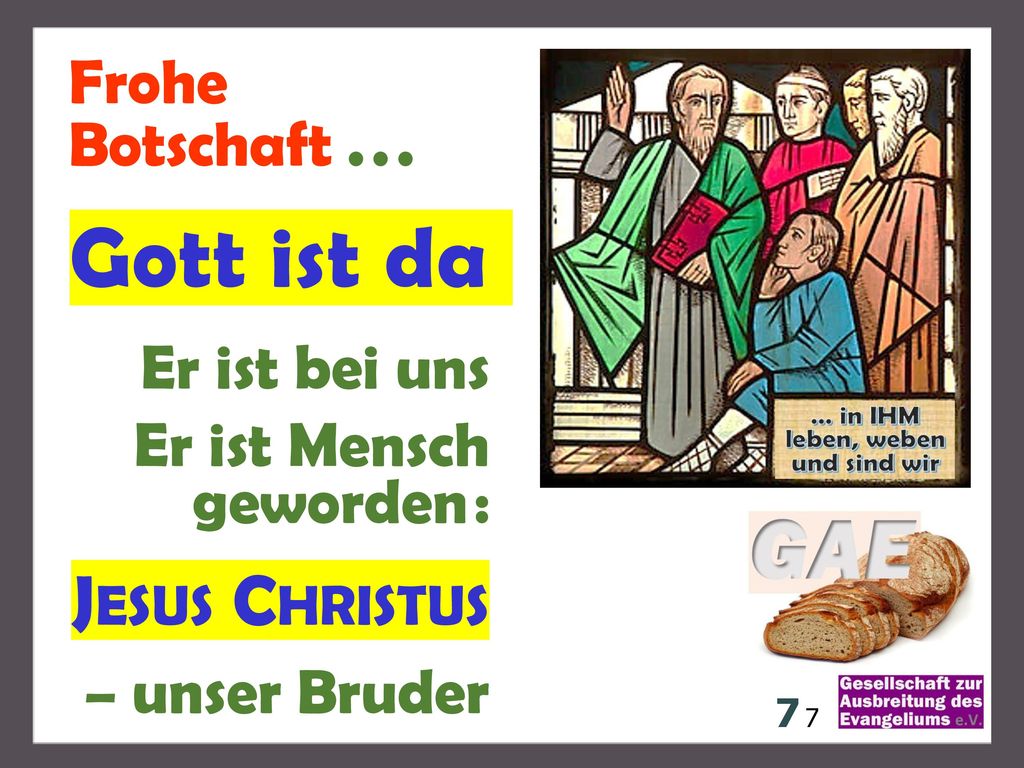 Gott ist da Jesus Christus Frohe Botschaft ... Er ist bei uns