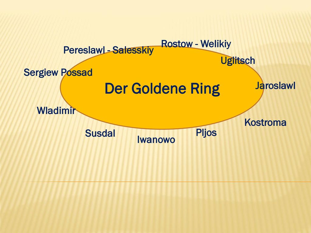 Der Goldene Ring Rostow - Welikiy Pereslawl - Salesskiy Uglitsch