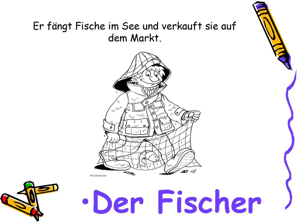 Er fängt Fische im See und verkauft sie auf dem Markt.
