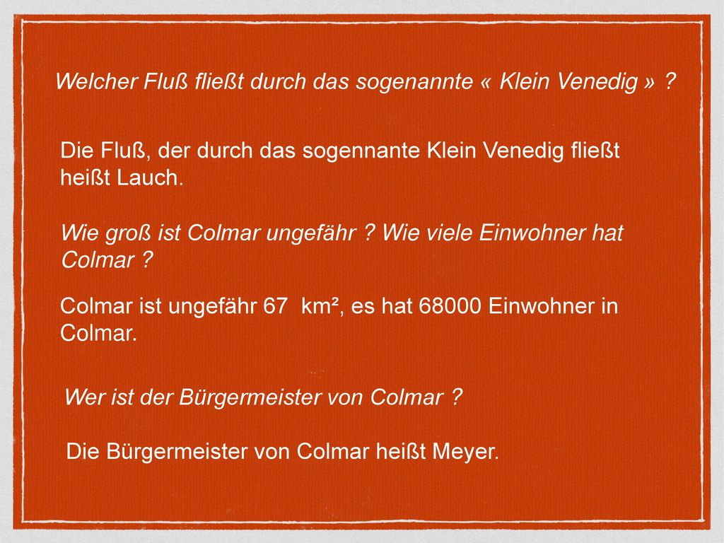 Welcher Fluß fließt durch das sogenannte « Klein Venedig »