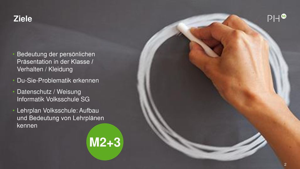 Ziele Bedeutung der persönlichen Präsentation in der Klasse / Verhalten / Kleidung. Du-Sie-Problematik erkennen.