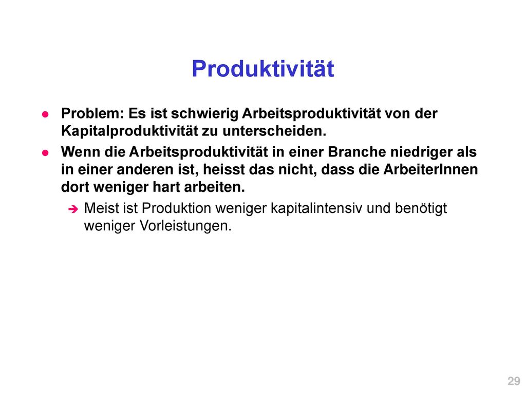Produktivität Problem: Es ist schwierig Arbeitsproduktivität von der Kapitalproduktivität zu unterscheiden.