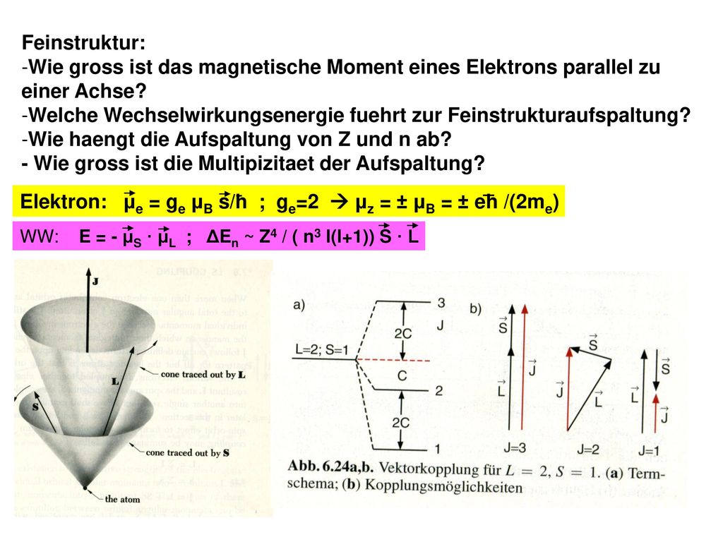 Wie gross ist das magnetische Moment eines Elektrons parallel zu