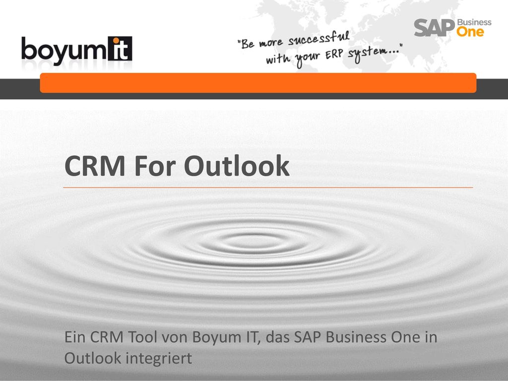 Ein CRM Tool von Boyum IT, das SAP Business One in Outlook integriert