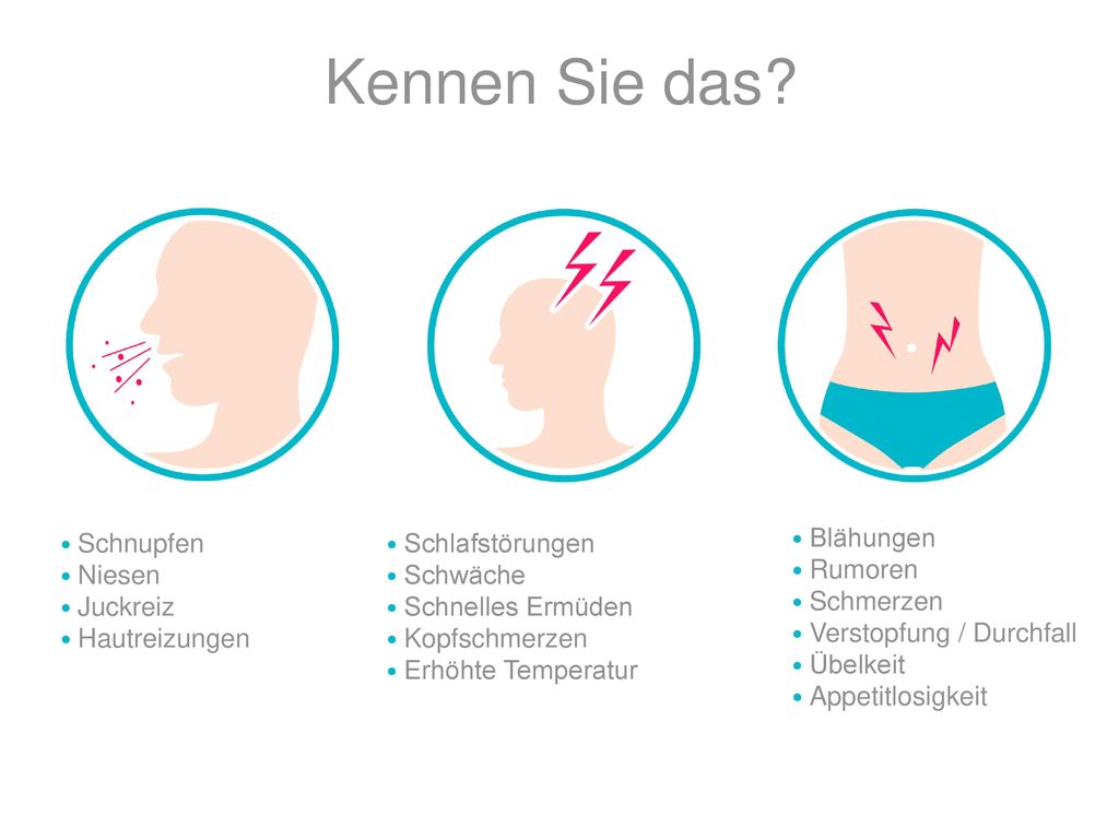 Kennen Sie das • Schnupfen • Niesen • Juckreiz • Hautreizungen