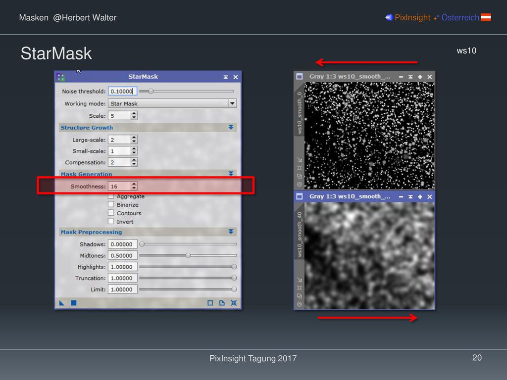 StarMask ws10 PixInsight Tagung 2017
