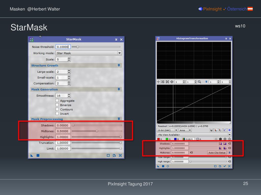 StarMask ws10 PixInsight Tagung 2017