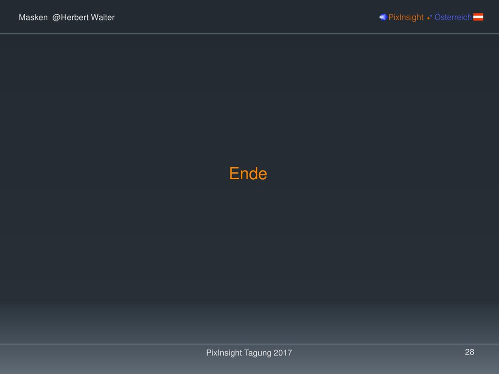 Ende PixInsight Tagung 2017