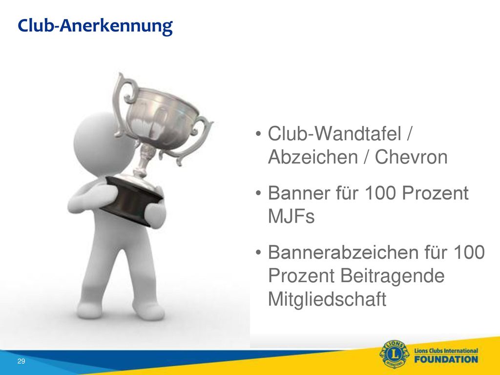 Club-Wandtafel / Abzeichen / Chevron Banner für 100 Prozent MJFs
