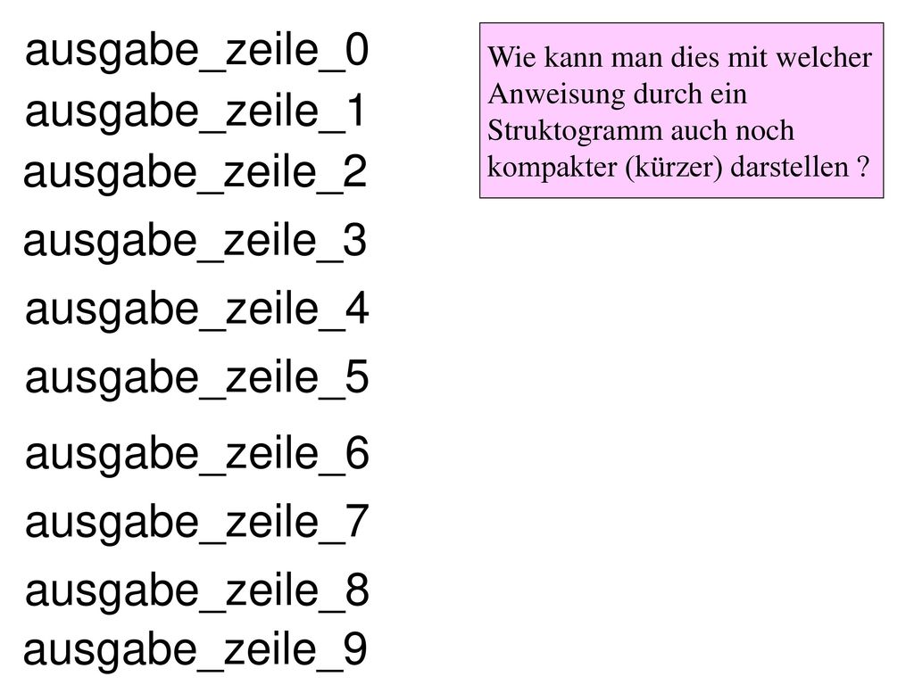 ausgabe_zeile_0 ausgabe_zeile_1 ausgabe_zeile_2 ausgabe_zeile_3