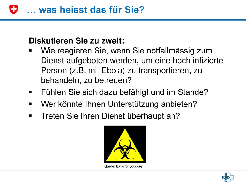 … was heisst das für Sie Diskutieren Sie zu zweit:
