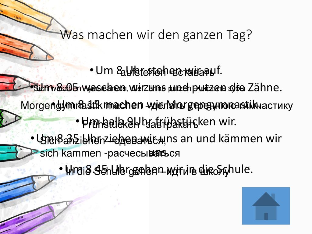 Was machen wir den ganzen Tag