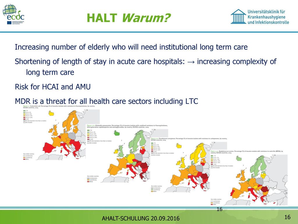 HALT Warum Increasing number of elderly who will need institutional long term care.