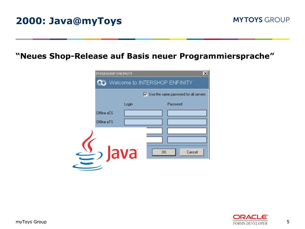 2000: Neues Shop-Release auf Basis neuer Programmiersprache myToys Group