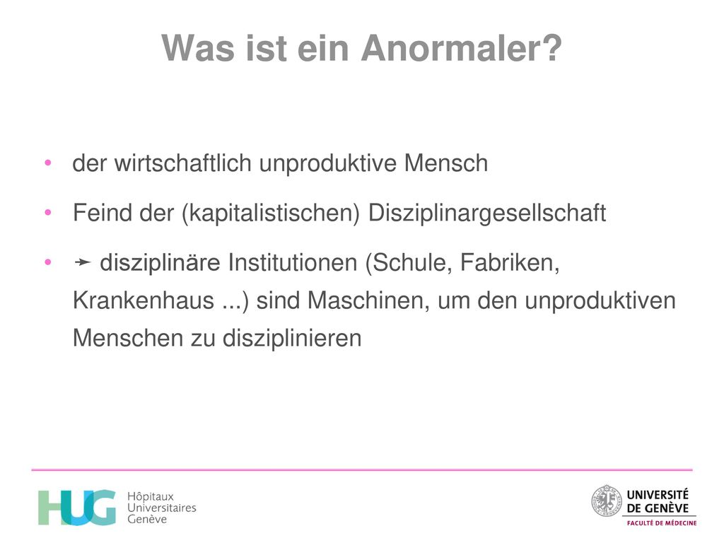 Was ist ein Anormaler der wirtschaftlich unproduktive Mensch