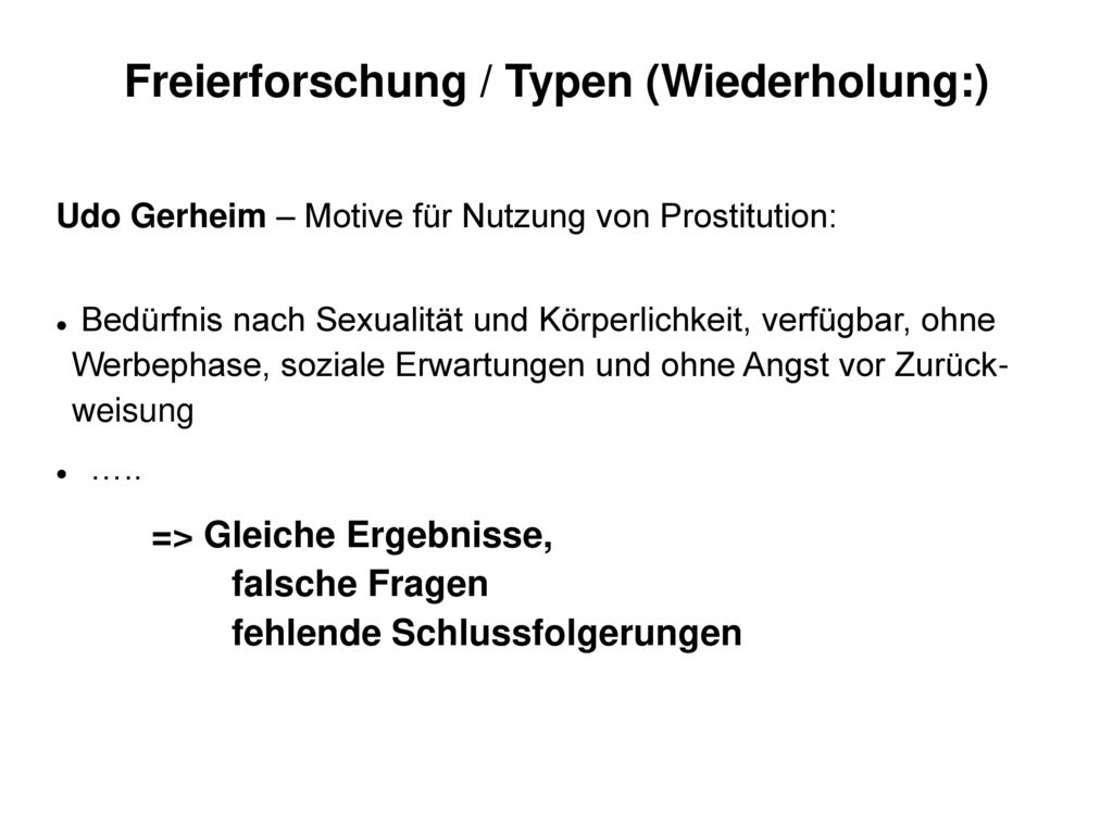 Freierforschung / Typen (Wiederholung:)