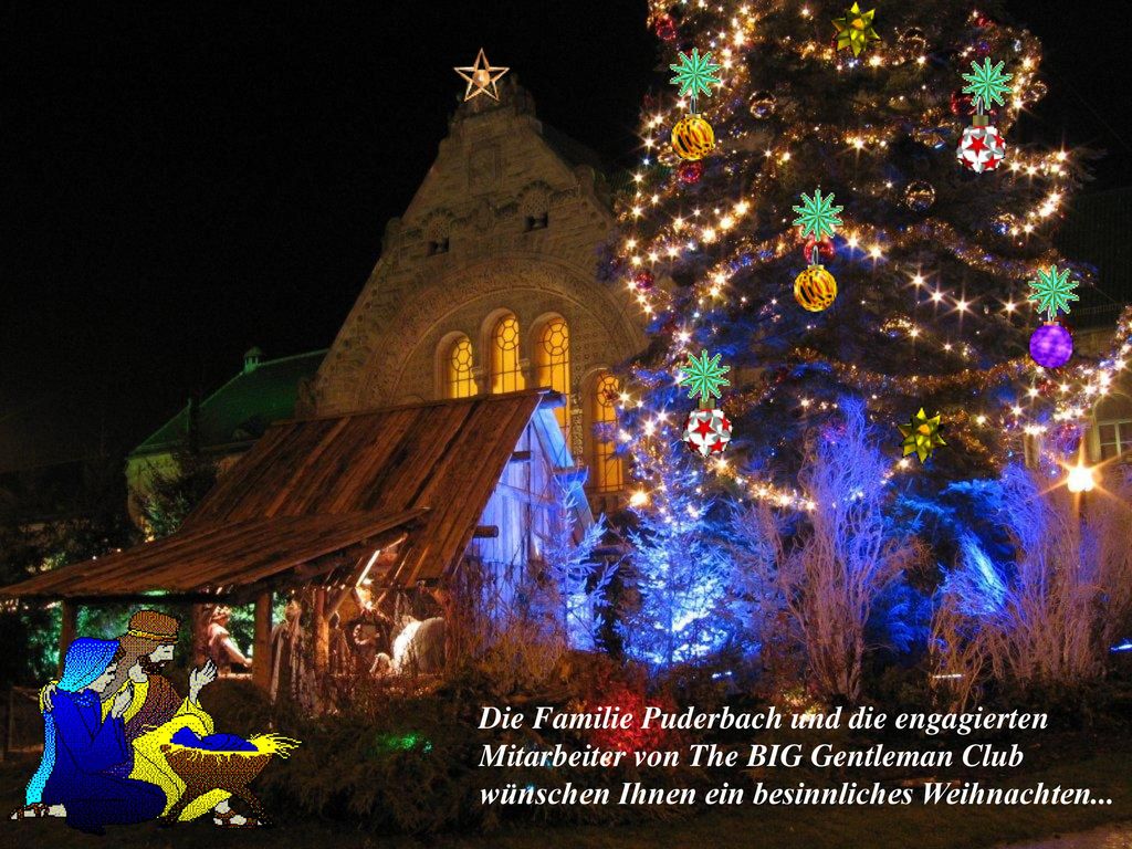 Die Familie Puderbach und die engagierten Mitarbeiter von The BIG Gentleman Club wünschen Ihnen ein besinnliches Weihnachten...