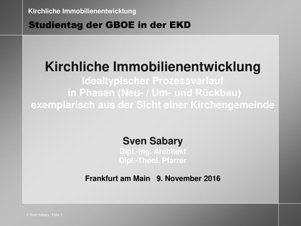 Studientag der GBOE in der EKD